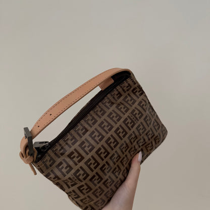 Fendi Brown Zucchino Monogram PVC Top Handle Mini Bag