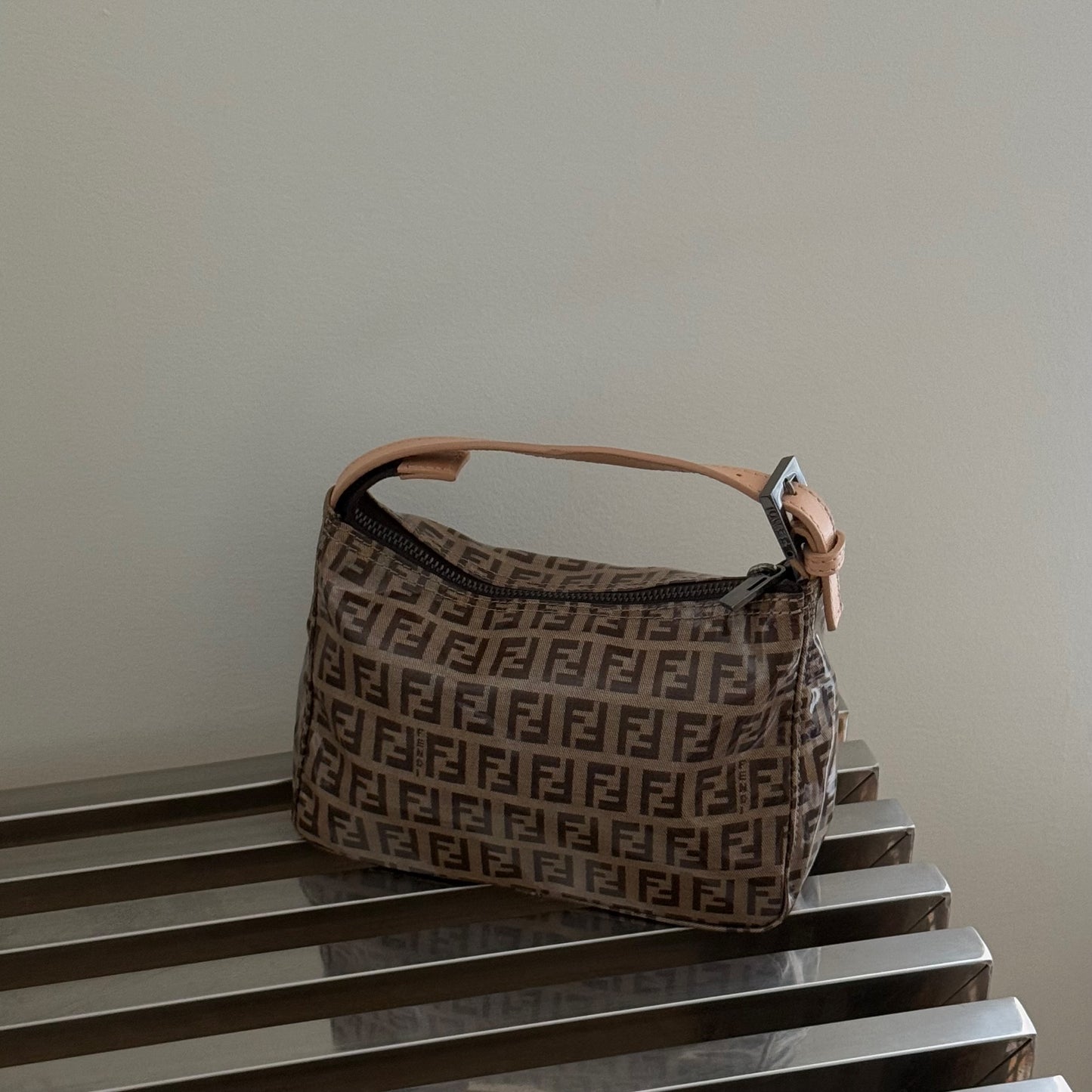 Fendi Brown Zucchino Monogram PVC Top Handle Mini Bag