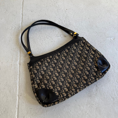 Christian Dior Navy Trotter Gold CD  Shoulder Bag