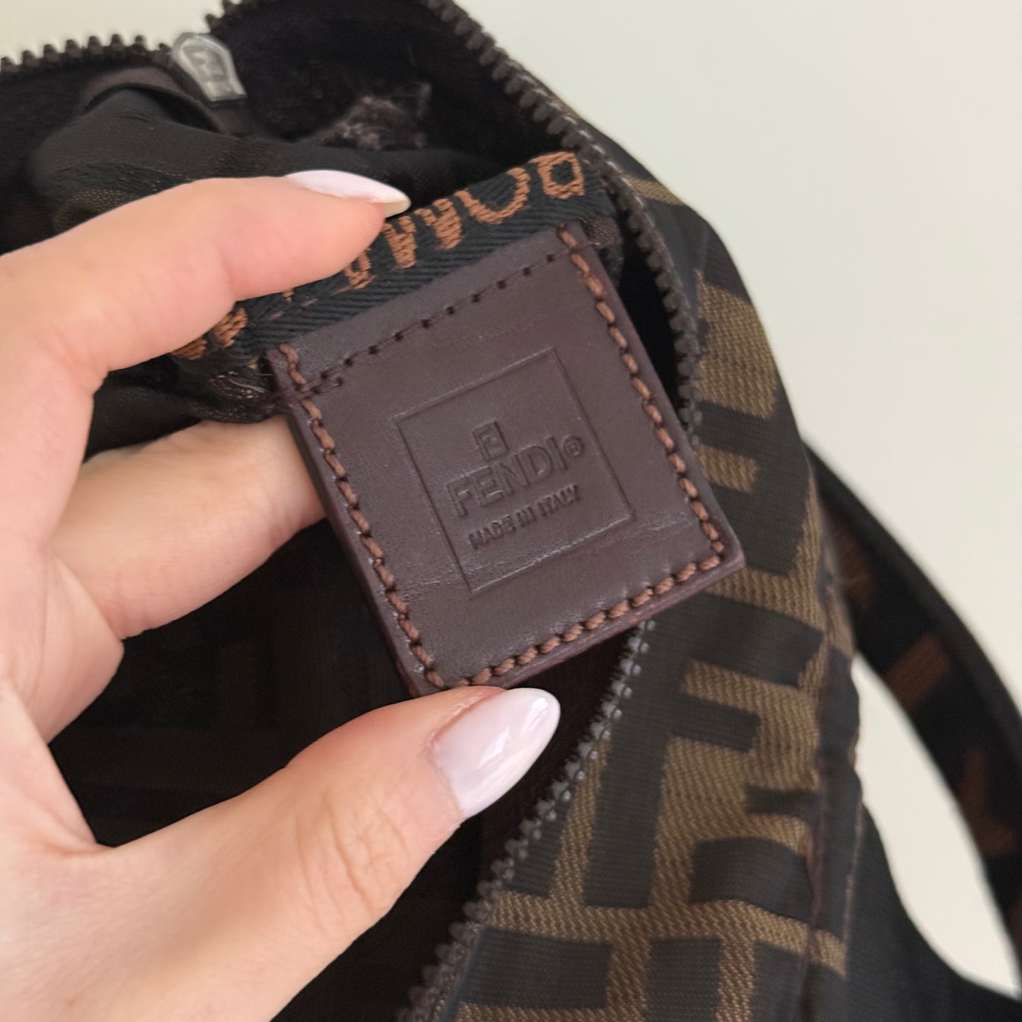 Fendi Brown Monogram Top Handle Mini Bag