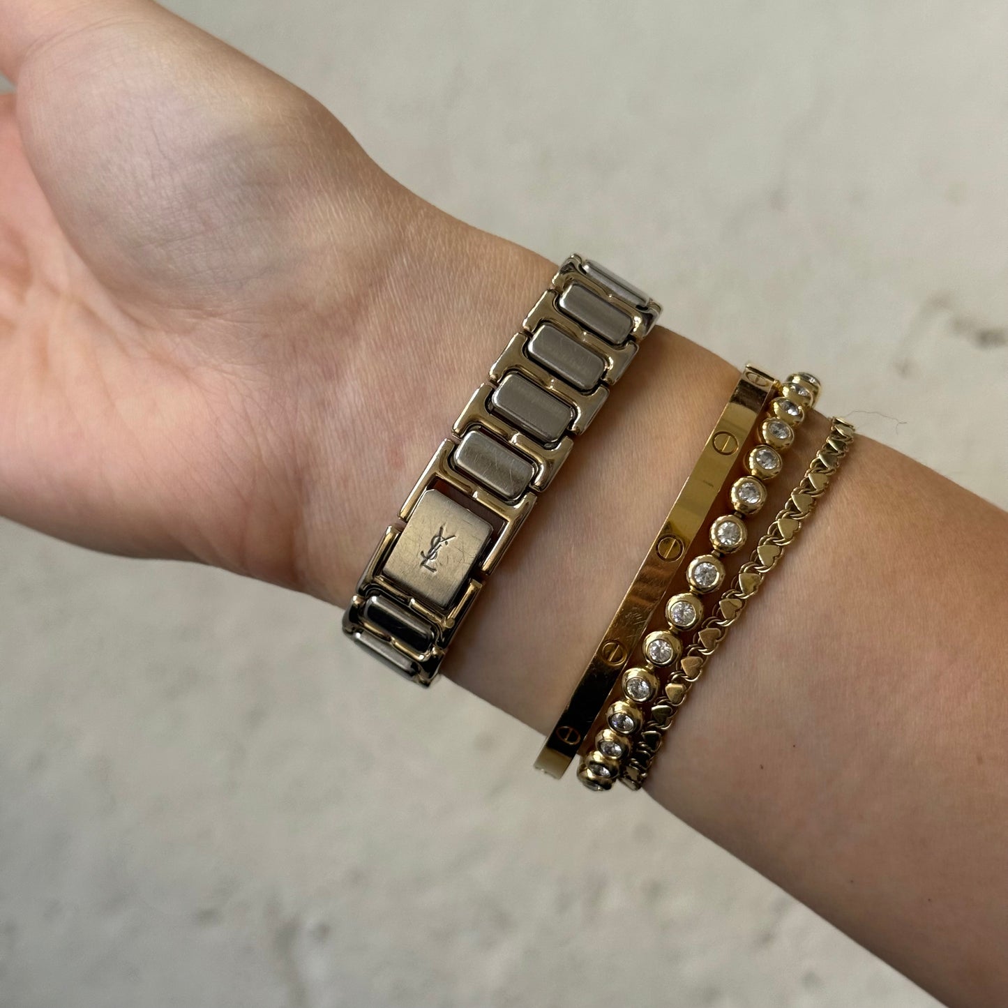 YSL 24mm Two Tone Dainty Watch