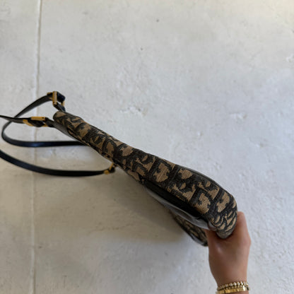 Christian Dior Navy Trotter Gold CD  Shoulder Bag