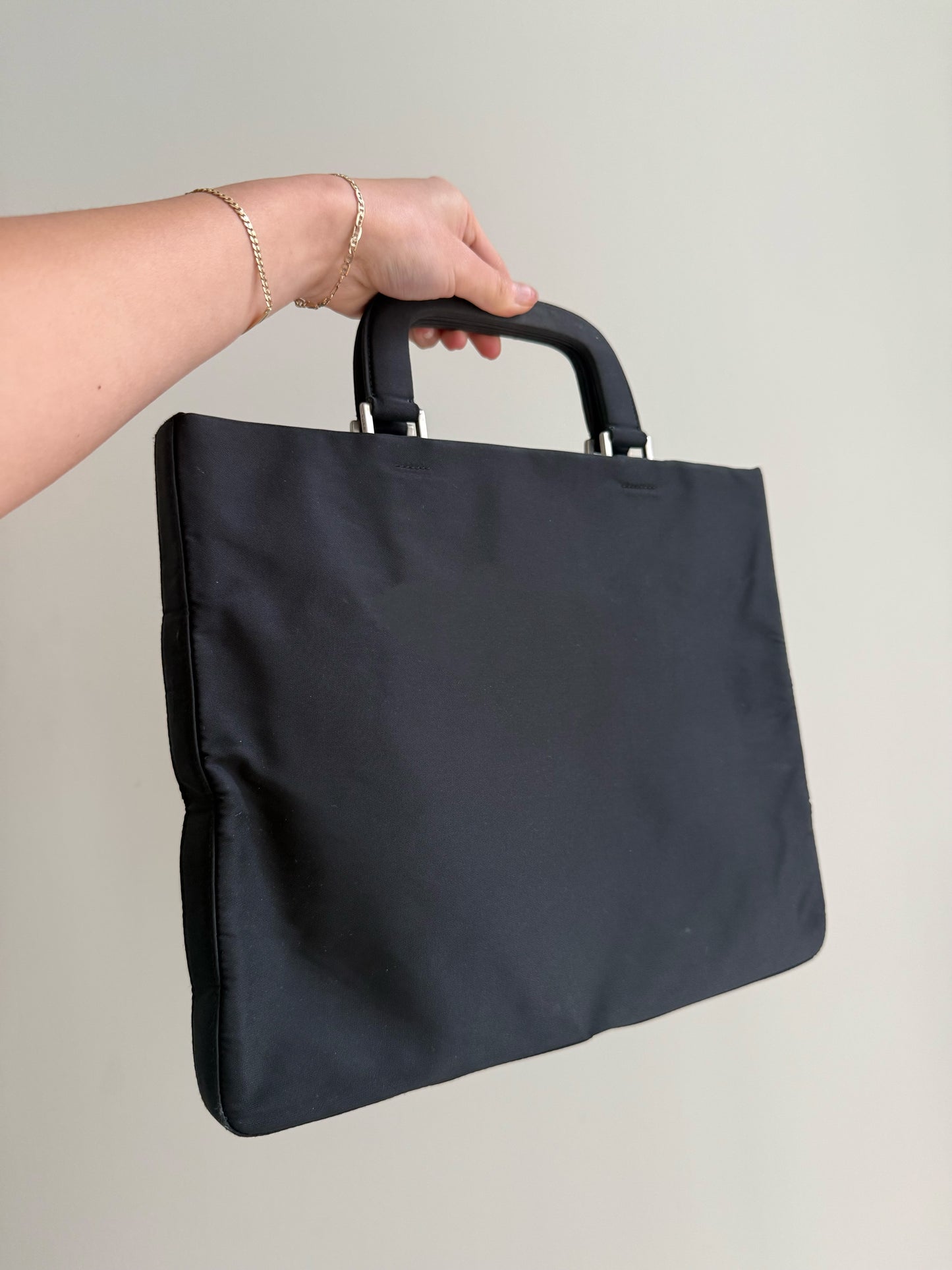 Prada Black Nylon 2-Way Convertible Bag