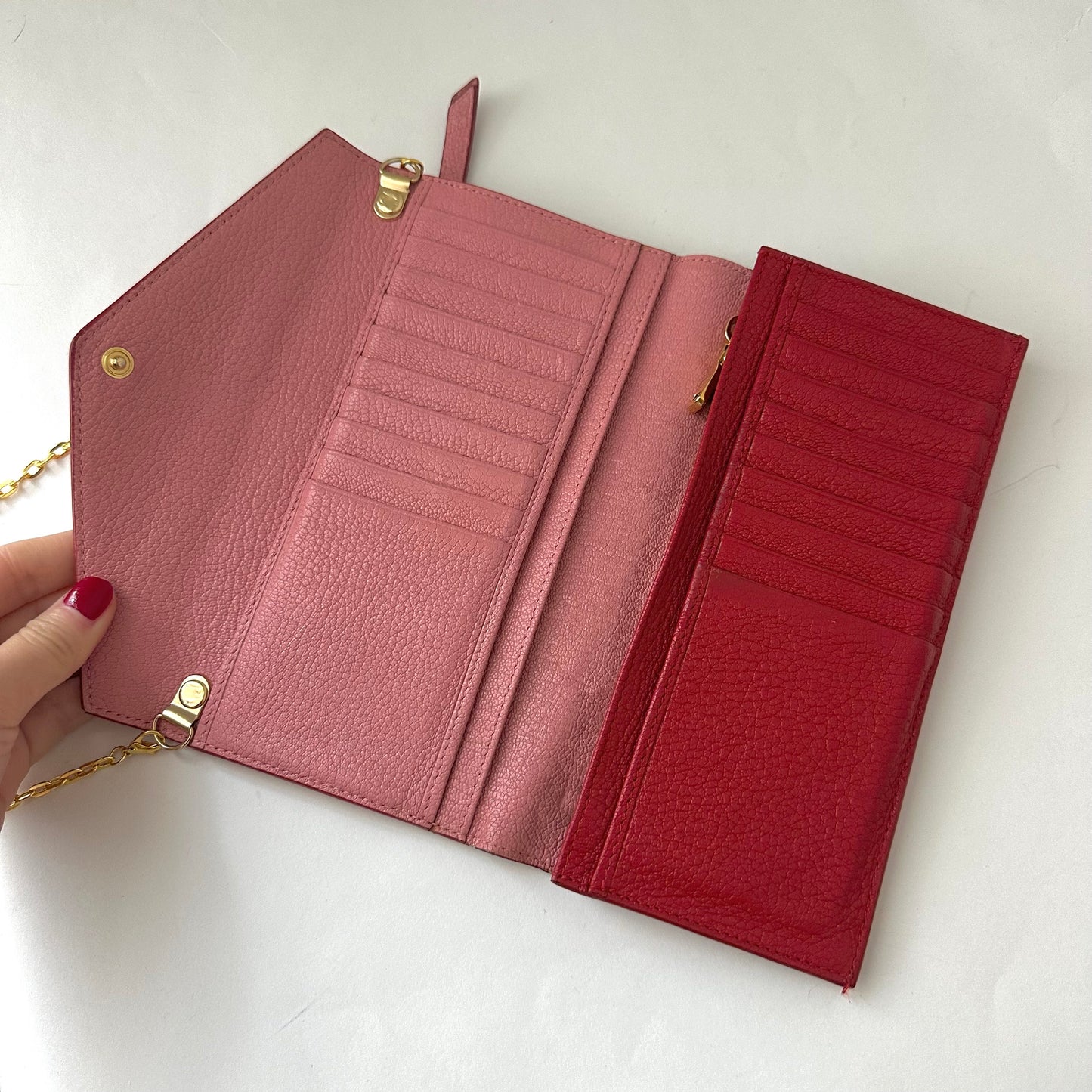Miu Miu Love Letter Pink Wallet w/ Box