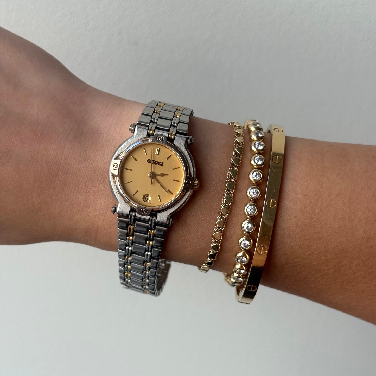 Gucci Gold 24mm Two Tone Watch