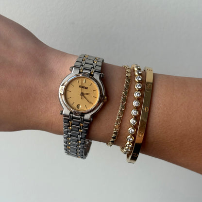Gucci Gold 24mm Two Tone Watch
