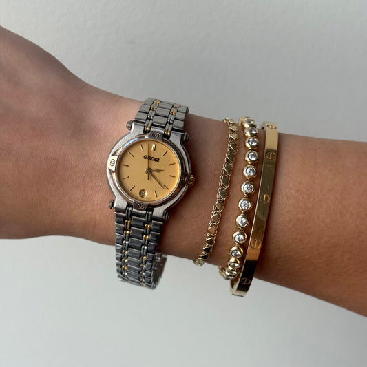 Gucci Gold 24mm Two Tone Watch