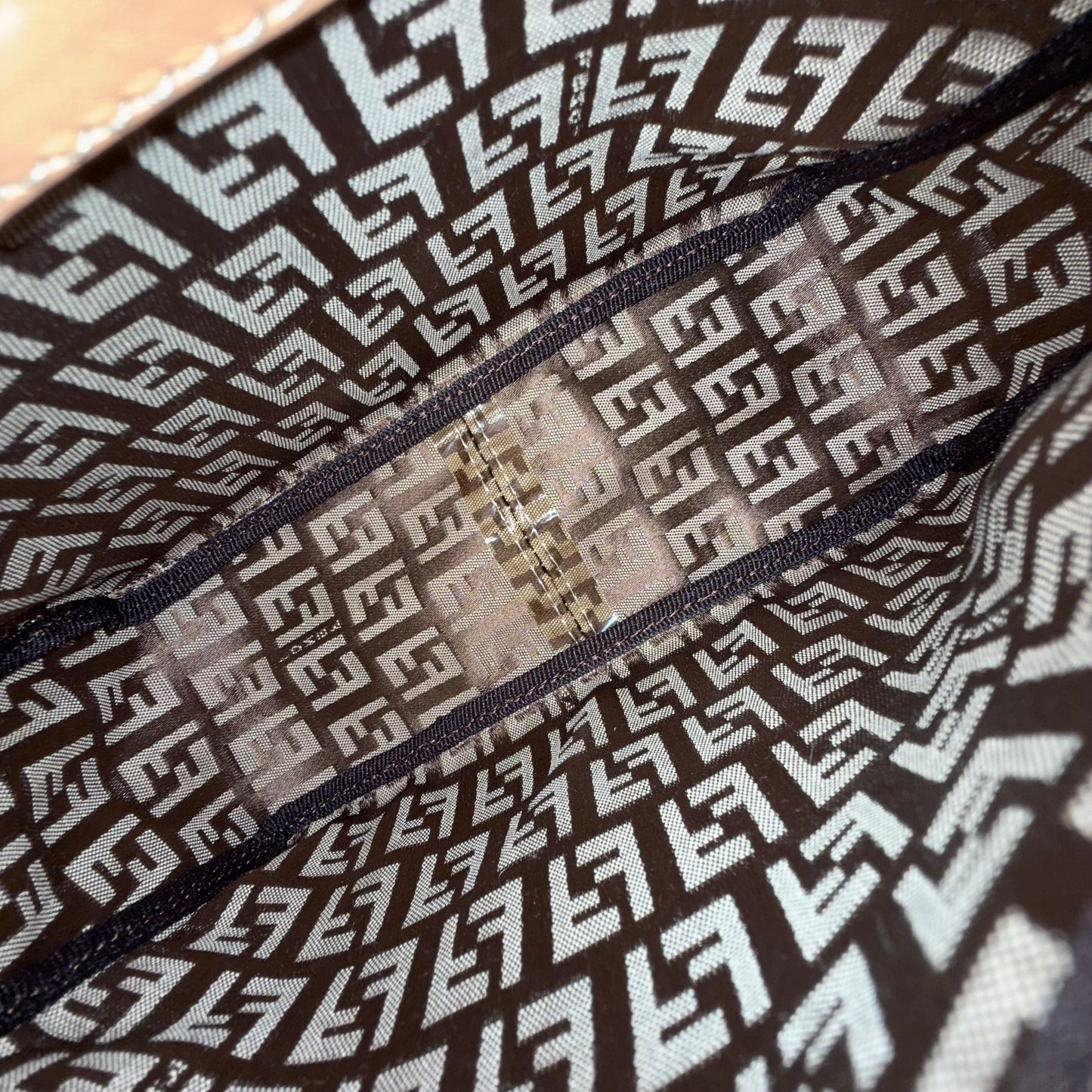 Fendi Brown Zucchino Monogram PVC Top Handle Mini Bag
