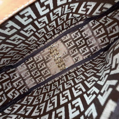 Fendi Brown Zucchino Monogram PVC Top Handle Mini Bag