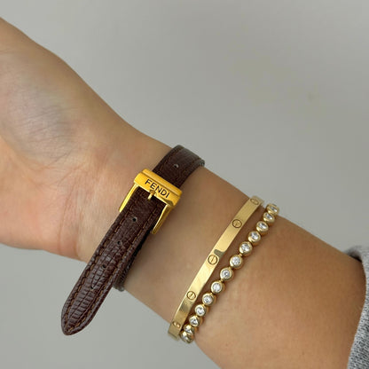Fendi Interchangeable Leather 4 Band Watch