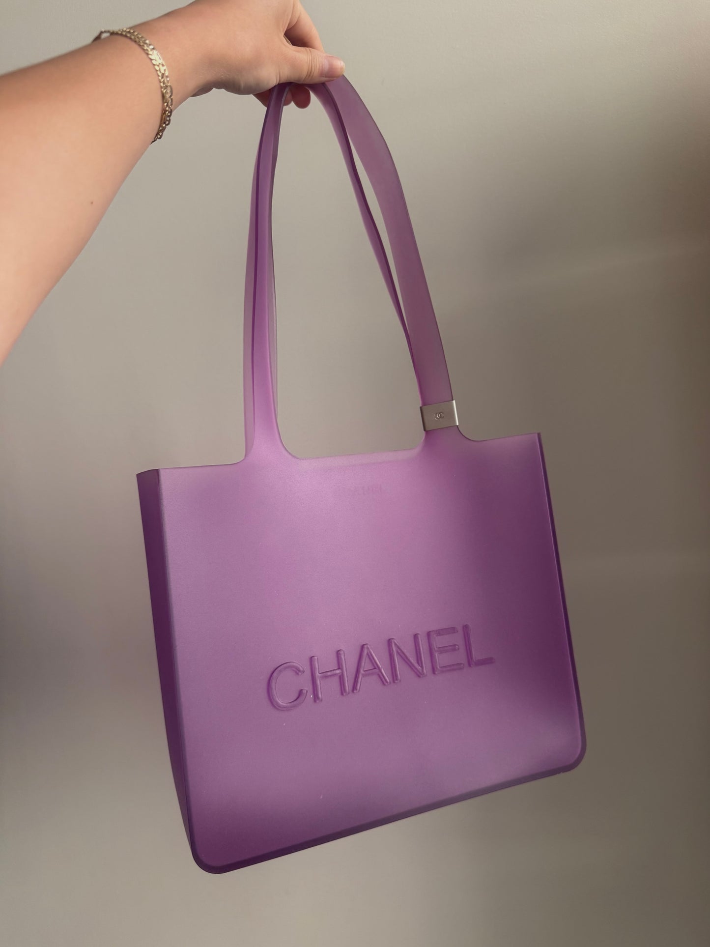 RARE Chanel Purple Jelly Shoulder Tote