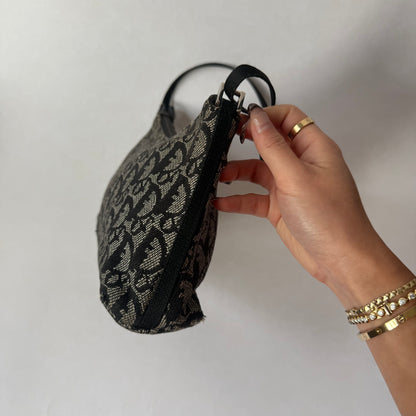 Christian Dior Trotter Black Monogram Shoulder Bag
