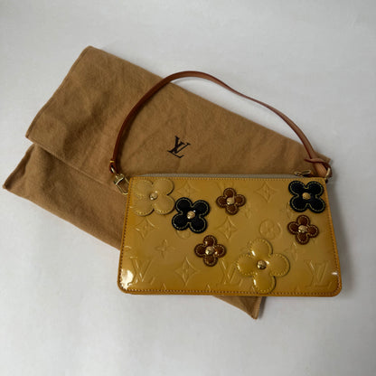 Louis Vuitton Yellow Vernis Lexington Flower Pochette