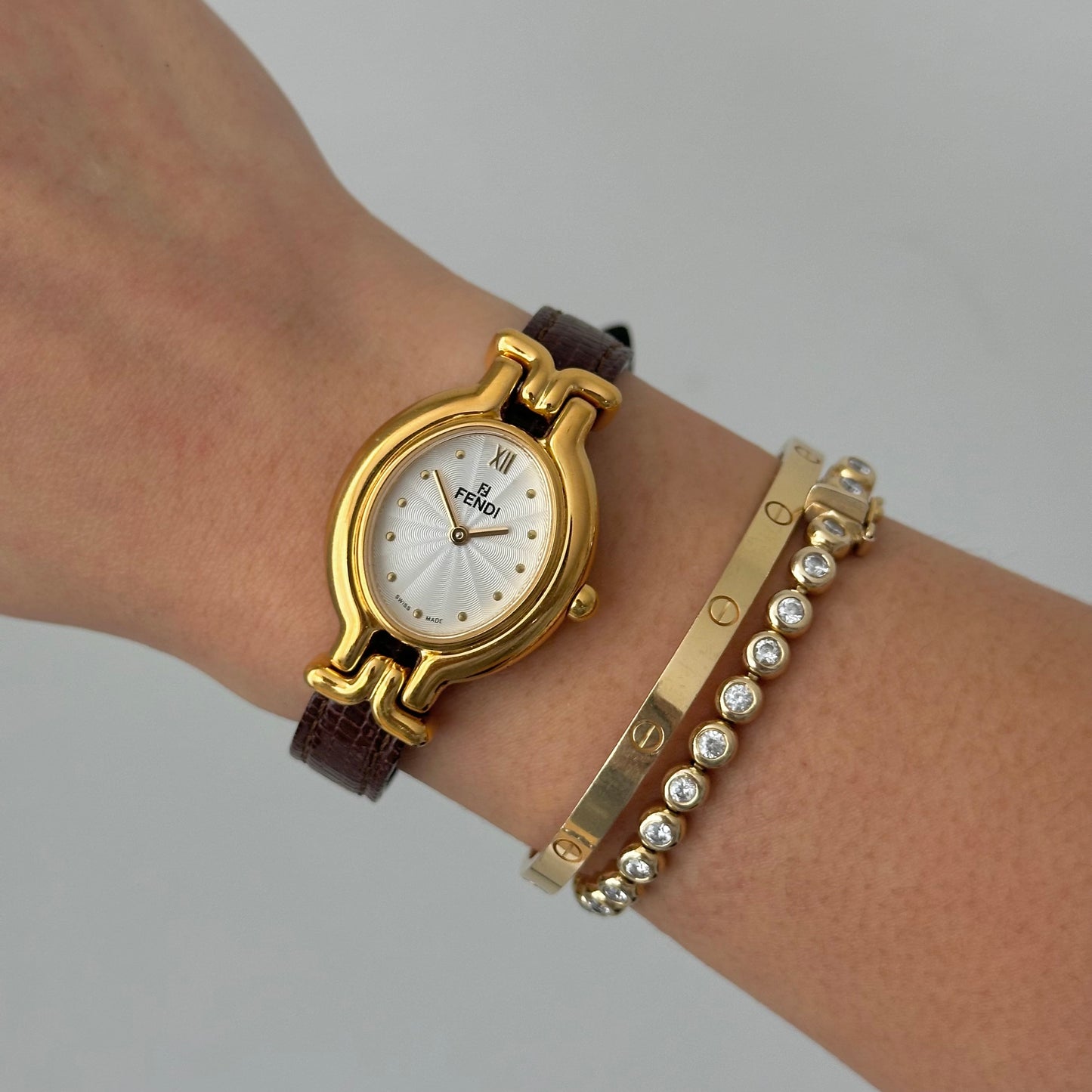 Fendi Interchangeable Leather 4 Band Watch