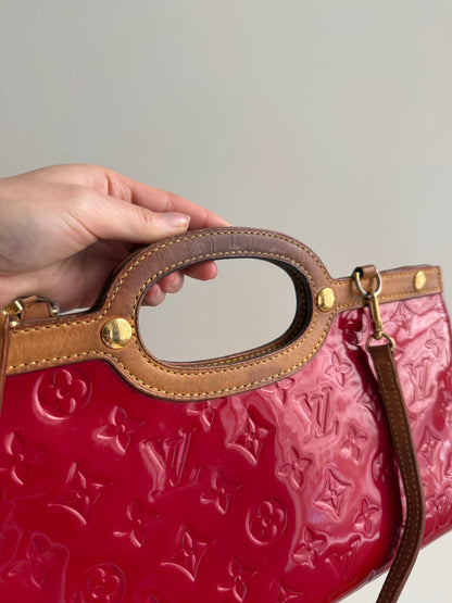 Louis Vuitton Red Vernis Roxbury Drive Bag w/ Strap