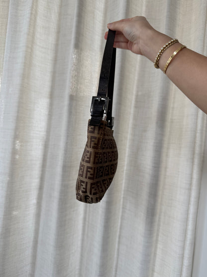 Fendi Brown Zucchino Classic Pochette