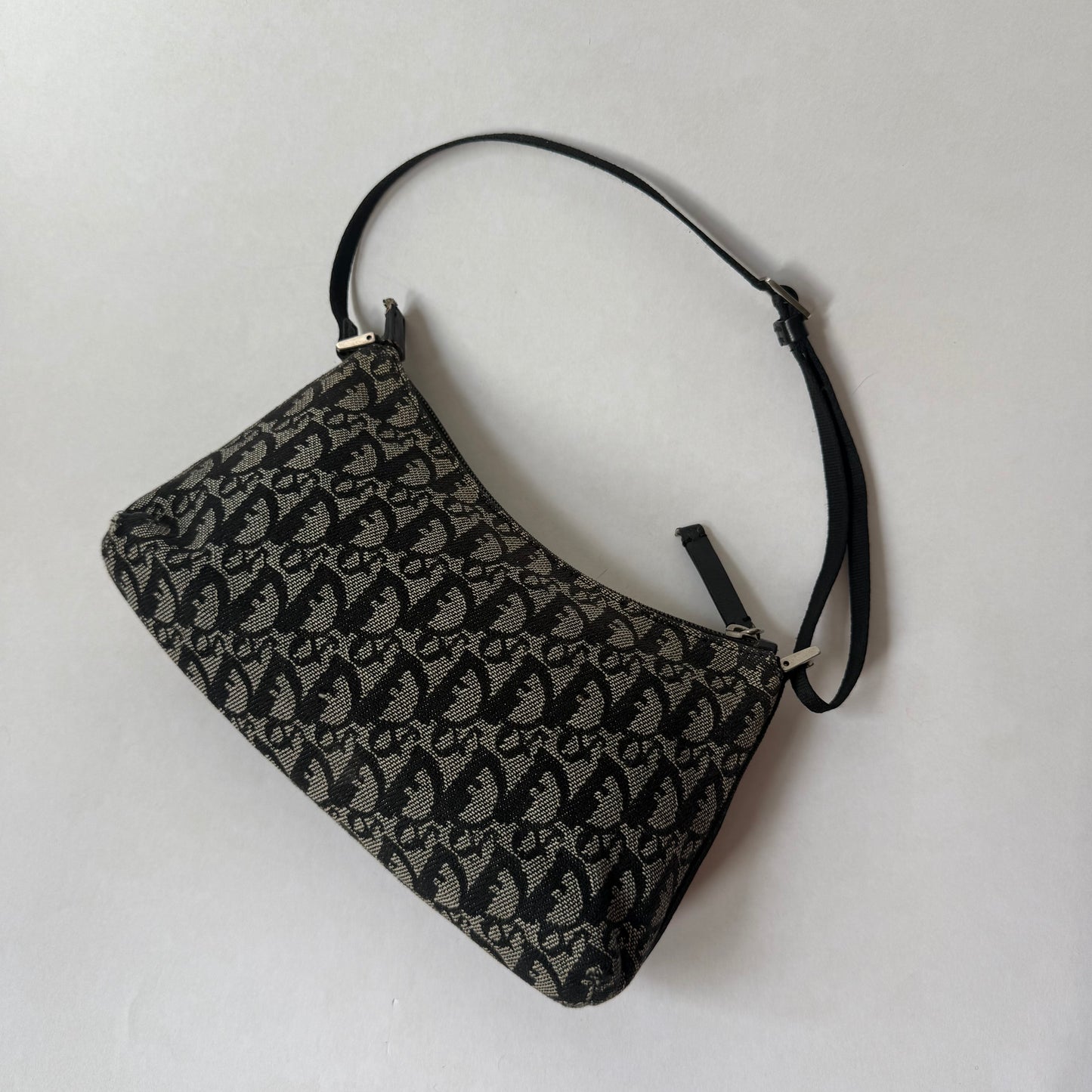 Christian Dior Trotter Black Monogram Shoulder Bag