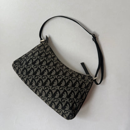 Christian Dior Trotter Black Monogram Shoulder Bag