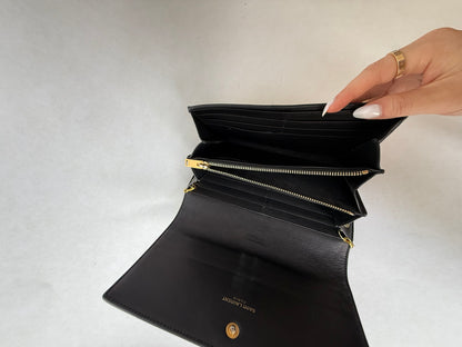 YSL Black & Gold Kate Wallet On Chain w/ Box