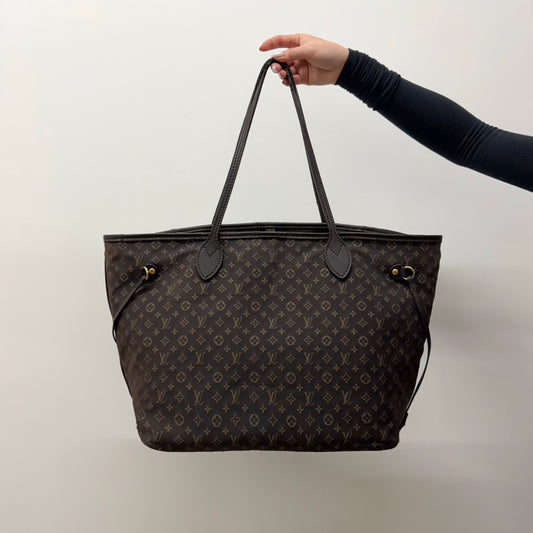 Louis Vuitton Neverfull Tote Monogram Idylle MM Brown Shoulder Bag