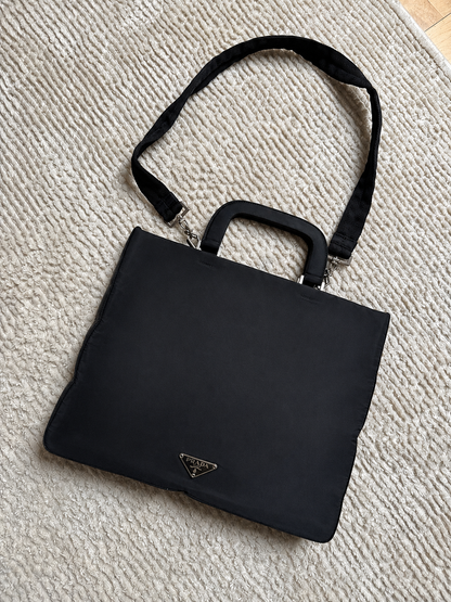 Prada Black Nylon 2-Way Convertible Bag