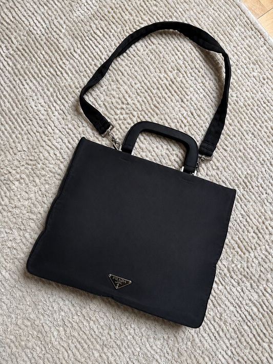 Prada Black Nylon 2-Way Convertible Bag