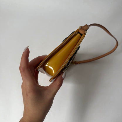 Louis Vuitton Yellow Vernis Lexington Flower Pochette