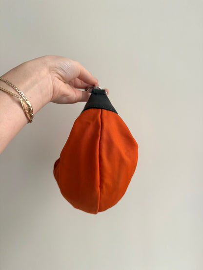 RARE Prada Orange Nylon Fruits Mini Top Handle Bag
