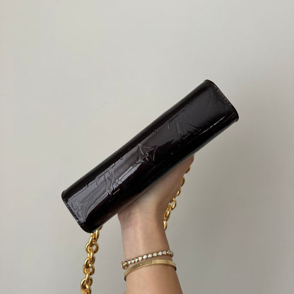 Louis Vuitton Purple Vernis Gold Chain Pochette