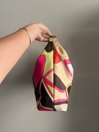 Pucci Satin Multicolor Medium Top Handle Bag