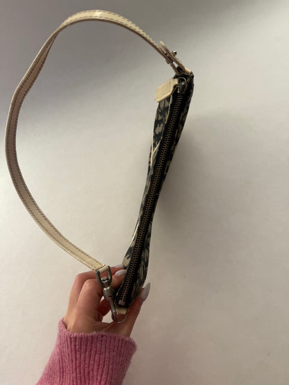 Christian Dior Black Monogram Trotter Saddle Shoulder Bag
