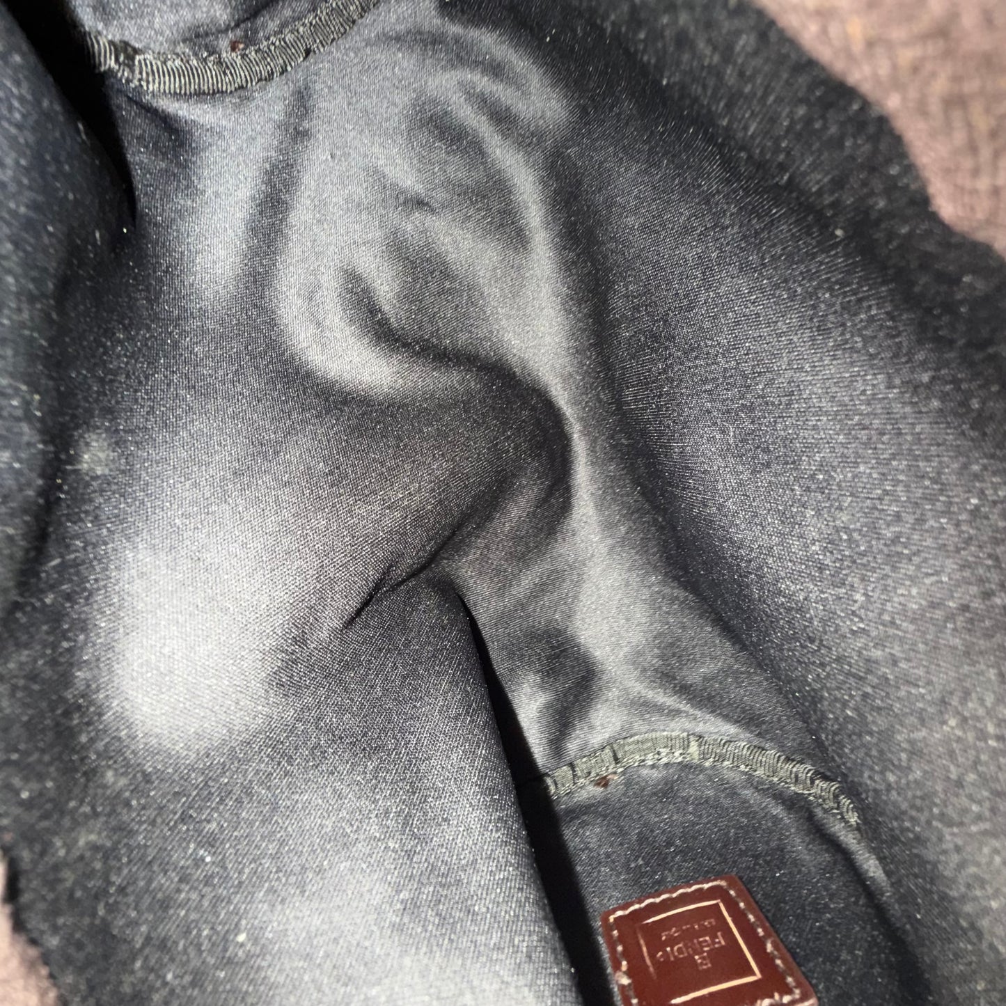 Fendi Brown Zucchino Monogram Mini Barrel Bag