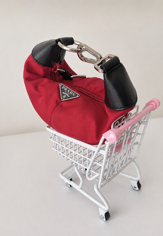 RARE Prada Tessuto Fruits Red Nylon Mini Bag