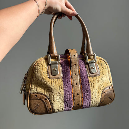 RARE Gucci Velvet Horsebit Buckle Top Handle Bag