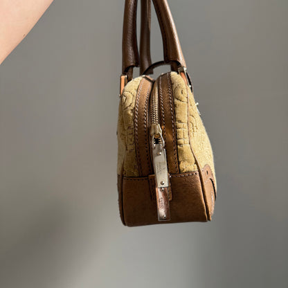 RARE Gucci Velvet Horsebit Buckle Top Handle Bag