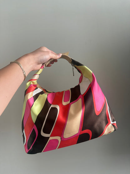Pucci Satin Multicolor Medium Top Handle Bag