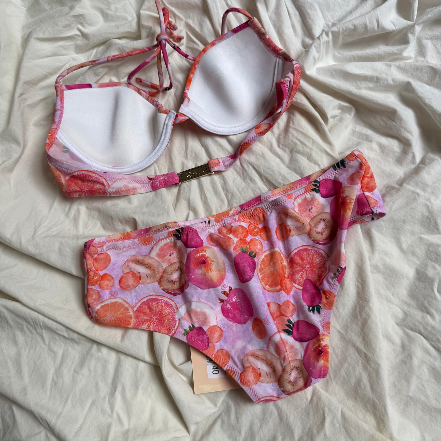 Galliano Pink & Orange Fruits Bikini