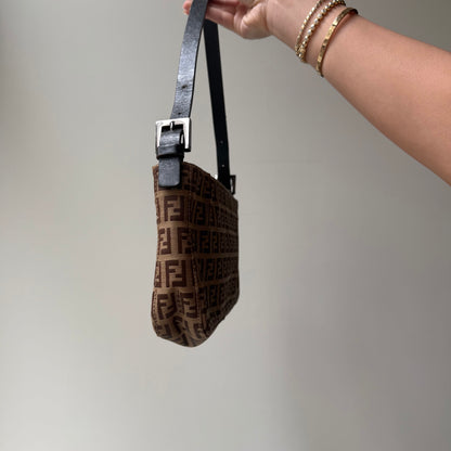 Fendi Brown Zucchino Classic Pochette