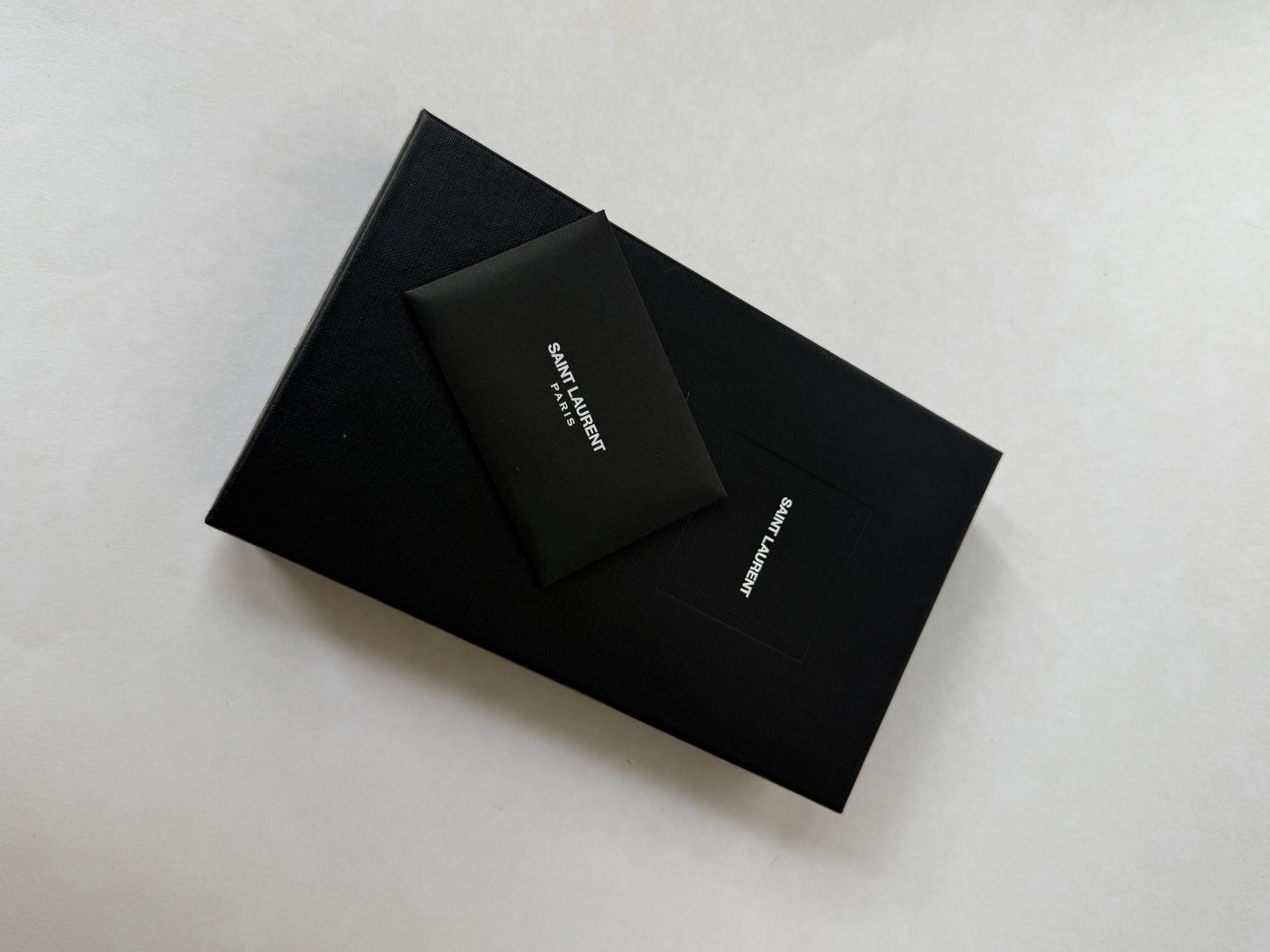 YSL Black & Gold Kate Wallet On Chain w/ Box