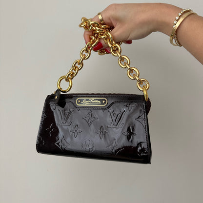 Louis Vuitton Purple Vernis Gold Chain Pochette