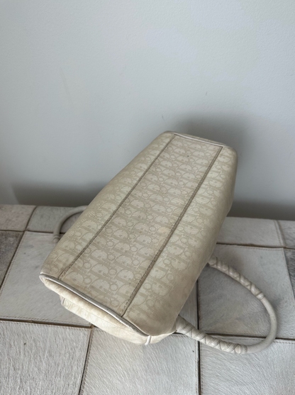 Christian Dior Ballerina Oblique Cream Tote Bag
