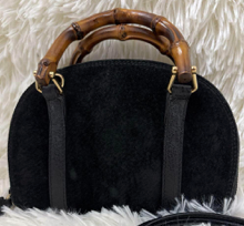 Gucci Tom Ford Era Black Suede Bamboo Mini Convertible Bag
